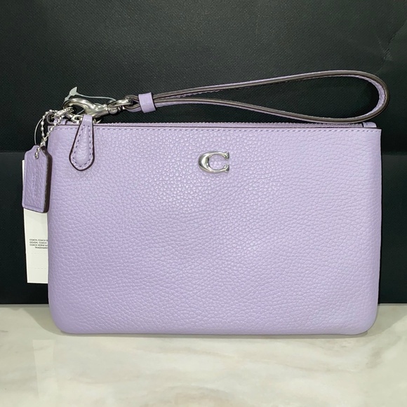 Coach purple pebbled wristlet - Picture 6 of 8